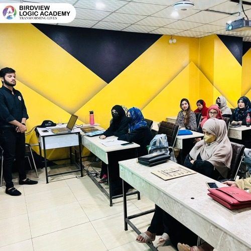 BvLogic Academy training classroom Faisalabad